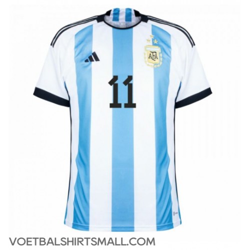 Argentinië Angel Di Maria #11 Voetbalkleding Thuisshirt WK 2022 Korte Mouwen
